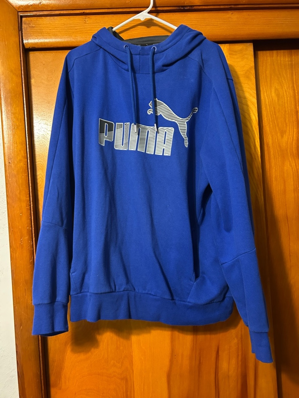 Puma Men's Royal Blue Crewneck Hoodie with Logo